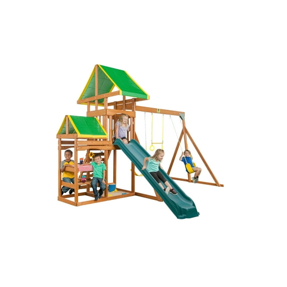 Creative Cedar Designs Woodlands Complete Wooden Swing Playset