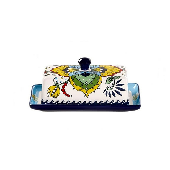 Creative Ceramic Butter Box European Tableware with Cover Butter Plate Dim Sum Plate Butter Plate Cheese Box Storage