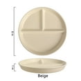 thumbnail image 1 of Creative Ceramic Divided Plate for Kids, Breakfast Tray with Compartments for Portion Control and Weight Loss, Round Beige, 1 of 8