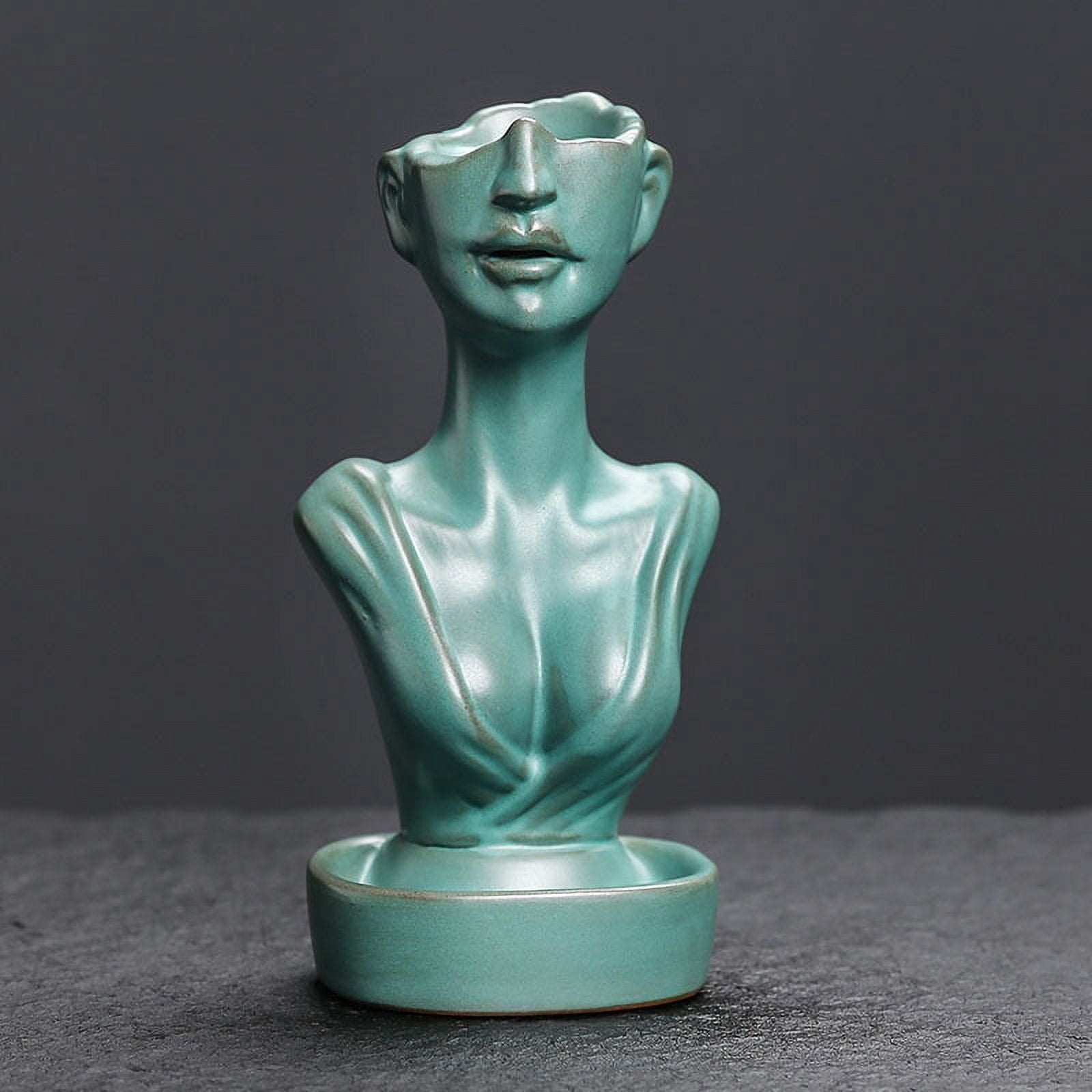 Creative Ceramic Incense Burner Character Sculpture Ornaments Backflow Censer Waterfall Aromatherapy Holder Furnace Home Ornaments