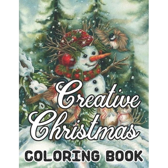 Creative Christmas Coloring Book: 50 Beautiful grayscale images of Winter Christmas holiday scenes, Santa, reindeer, elves, tree lights (Life Holiday Christmas Fun) Relief and Relaxation Design (Paper