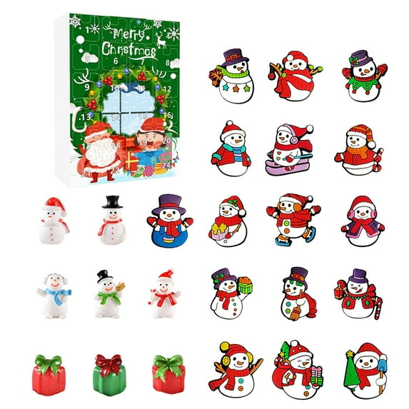 Creative Christmas Series Christmas 24 Countdown Calendar Box Cartoon Snowman Surprise Box