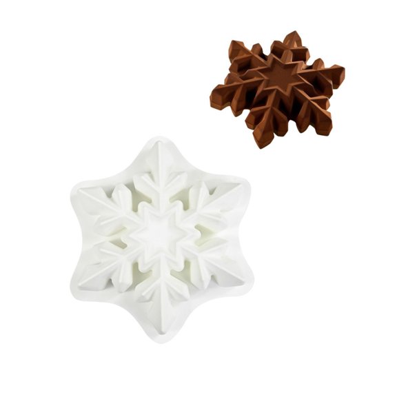 Creative Christmas Silicone Mold Cake Decorating Tool Snowflake Shape Silicone Molds Perfect for Kitchen Baking Use