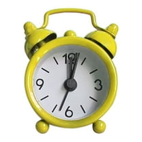 Creative Clock Cute Small Alarm Metal Alarm Clock with Button Electronics