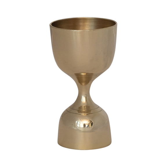 Creative Co-Op 1-Ounce/2-Ounce Brass Double Sided Cocktail Jigger