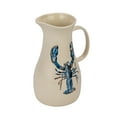 Creative CoOp 10 Inches 2Quart Stoneware Pitcher with Lobster Print