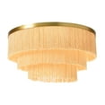 thumbnail image 1 of Creative Co-Op 13.75" Round Flush Mount Fringe Light Fixture, 1 of 6