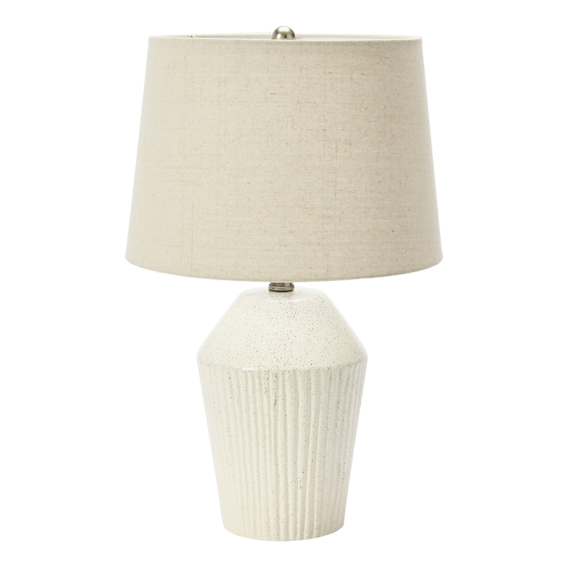 Creative Co-Op 13" Round Stoneware Desk Lamp