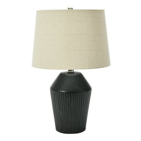 Creative Co-Op 13" Round Stoneware Desk Lamp
