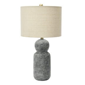 Creative Co-Op 14" Round Stoneware Desk Lamp