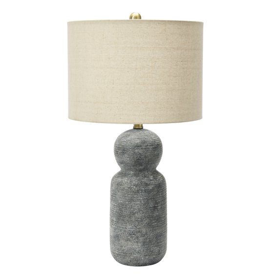 Creative Co-Op 14" Round Stoneware Desk Lamp