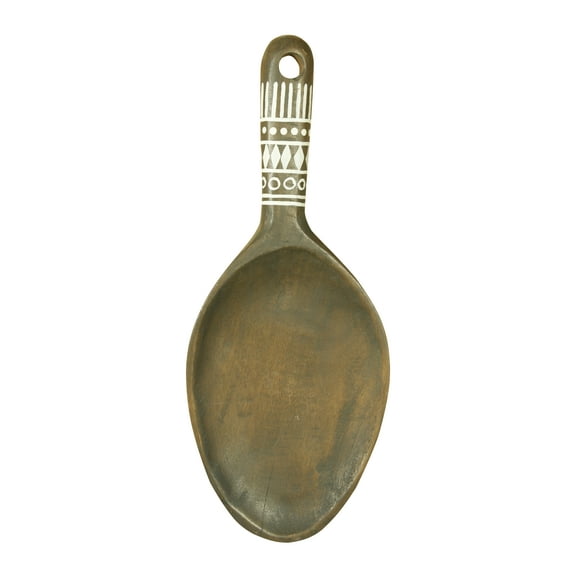 Creative Co-Op 15"H Decorative Mango Wood Wall Spoon with Hand-Painted Pattern