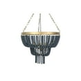 thumbnail image 1 of Creative Co-Op 2-Tier Draped Wood Bead Chandelier, 1 of 9