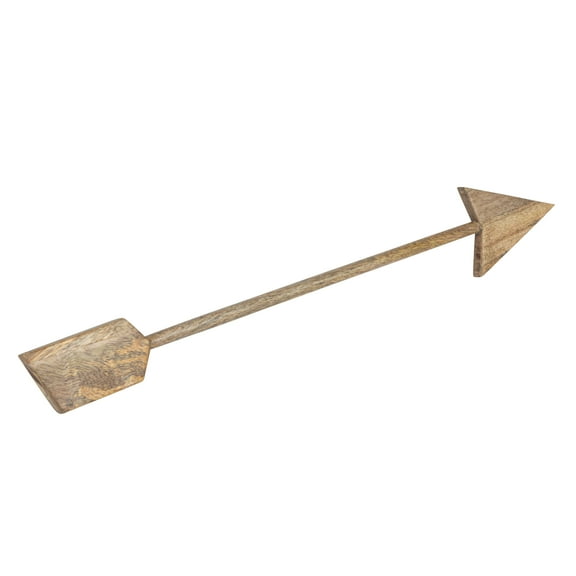 Creative Co-Op 20 Inches Carved Mango Wood Arrow Wall Decor, Natural