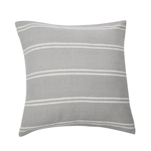 Creative Co-Op 20" Square Interwoven Double-Striped Cotton Pillow Cover