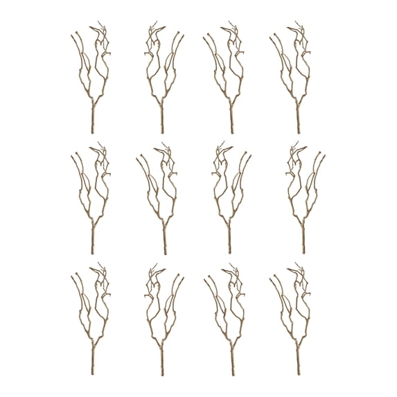 Creative Co-Op 27" Natural Tea Tree Branch Decoration (Set of 12 Pieces / Each one will vary)