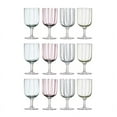 thumbnail image 1 of Creative Co-Op 5.75 Inches Glass Stemware with 4 Various Stripes Design, Multicolor, Set of 12, 1 of 5