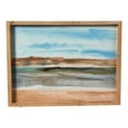thumbnail image 1 of Creative Co-Op Abstract Watercolor Landscape Print with Rustic Wood Frame, 1 of 6