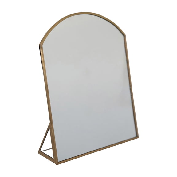 Creative Co-Op 7.75" x 9.75" Brass Modern Arched Standing Mirror