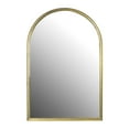 thumbnail image 1 of Creative Co-Op Arched Metal Framed Wall Mirror with Metal Trim, Gold, 1 of 6