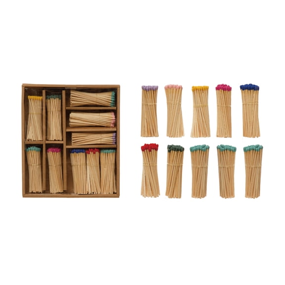 Creative Co-Op Artisan-Inspired Multicolor Match Box