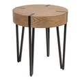 thumbnail image 1 of Creative Co-Op Astoria Wood End Table with Metal Hairpin Legs, Natural and Black, 1 of 6