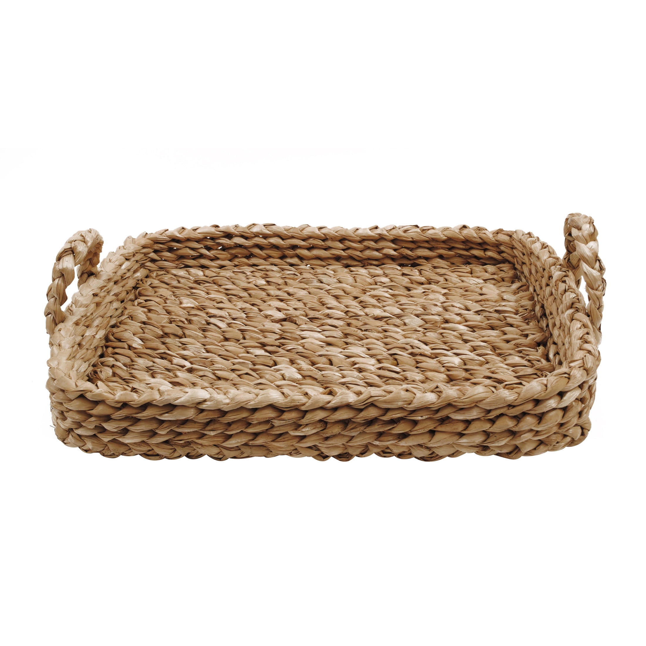 Natural Bankuan Braided Rectangular Tray with Large Handles