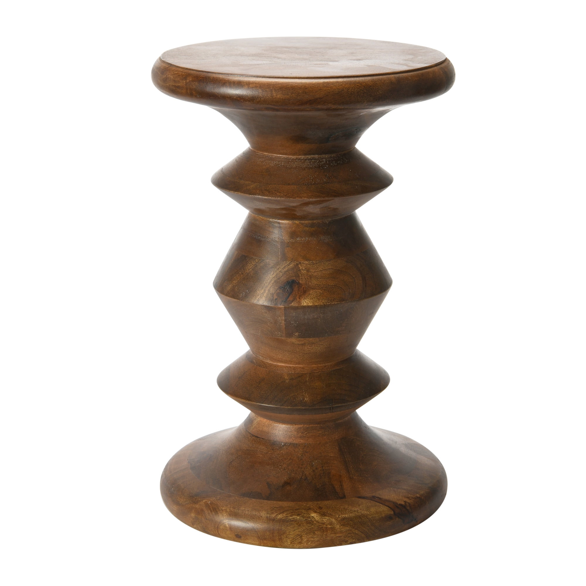 Creative Co-Op Berns Wood Side Stool/Table, Walnut Finish - Walmart.com
