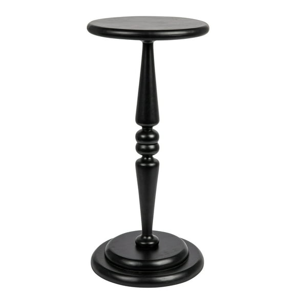 Creative Co-Op Bishop Pedestal Cocktail Side Table, Black