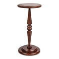 thumbnail image 1 of Creative Co-Op Bishop Pedestal Cocktail Side Table, Dark Chestnut, 1 of 5