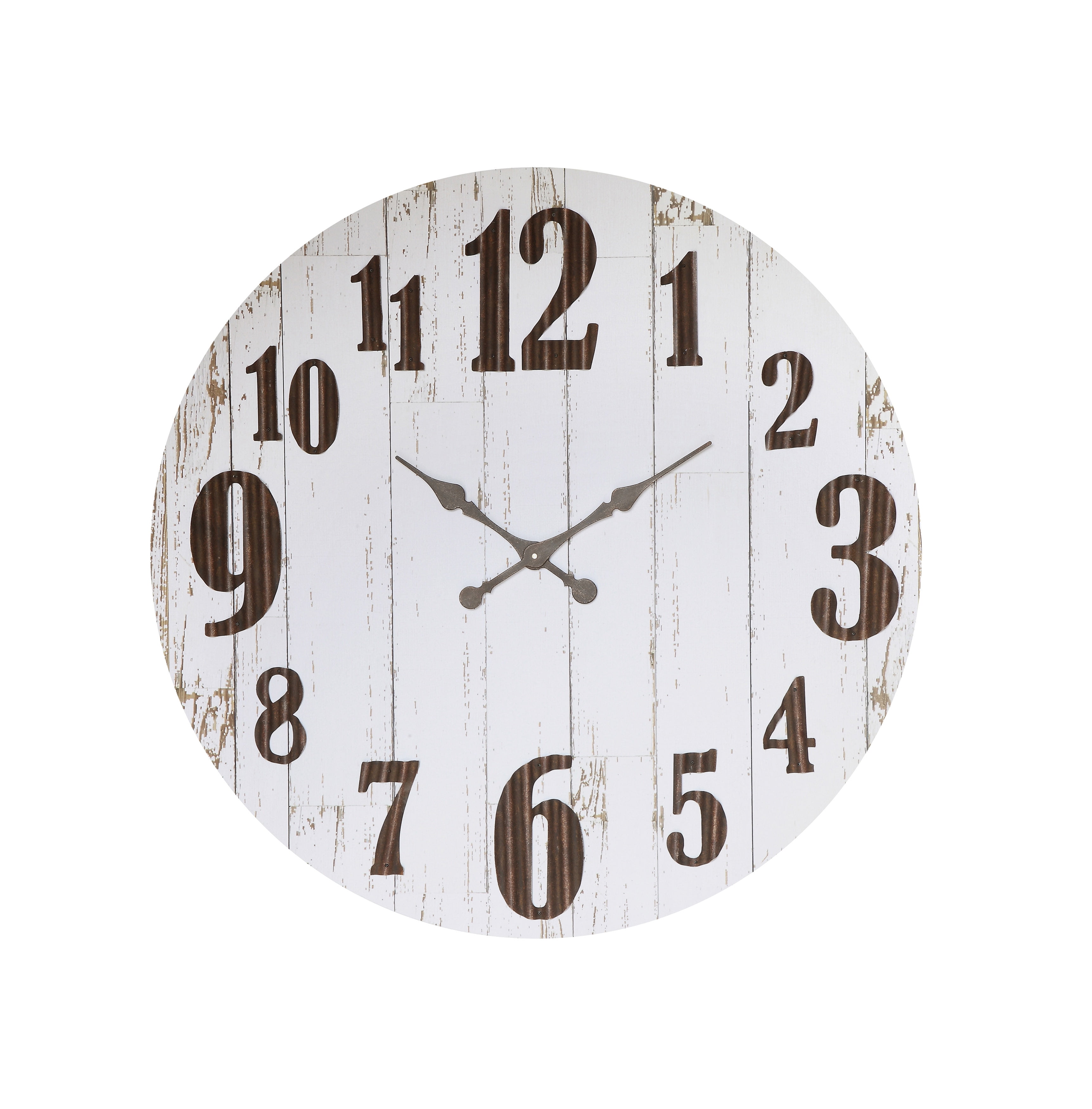 Wall Clock DKD Home Decor Black White Vintage Musical 60 x 4,5 x 60 cm MDF  Wood (2 Units)