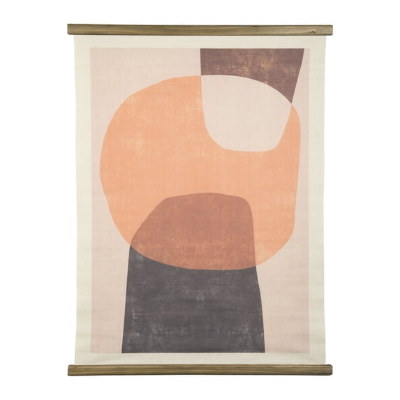 Creative Co-Op Canvas Scroll Abstract Wall Decor