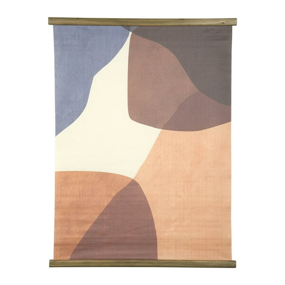 Creative Co-Op Canvas Scroll Abstract Wall Decor