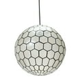 thumbnail image 1 of Creative Co-Op Capiz Honeycomb Ceiling Light, 1 of 7