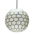 thumbnail image 1 of Creative Co-Op Capiz Honeycomb Ceiling Light, 1 of 7