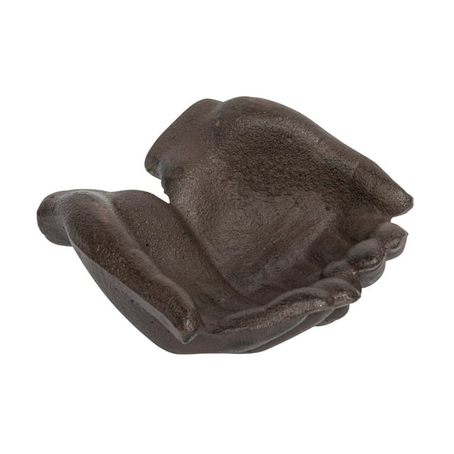 Creative Co-Op Cast Iron Hands Dish with Rust Finish