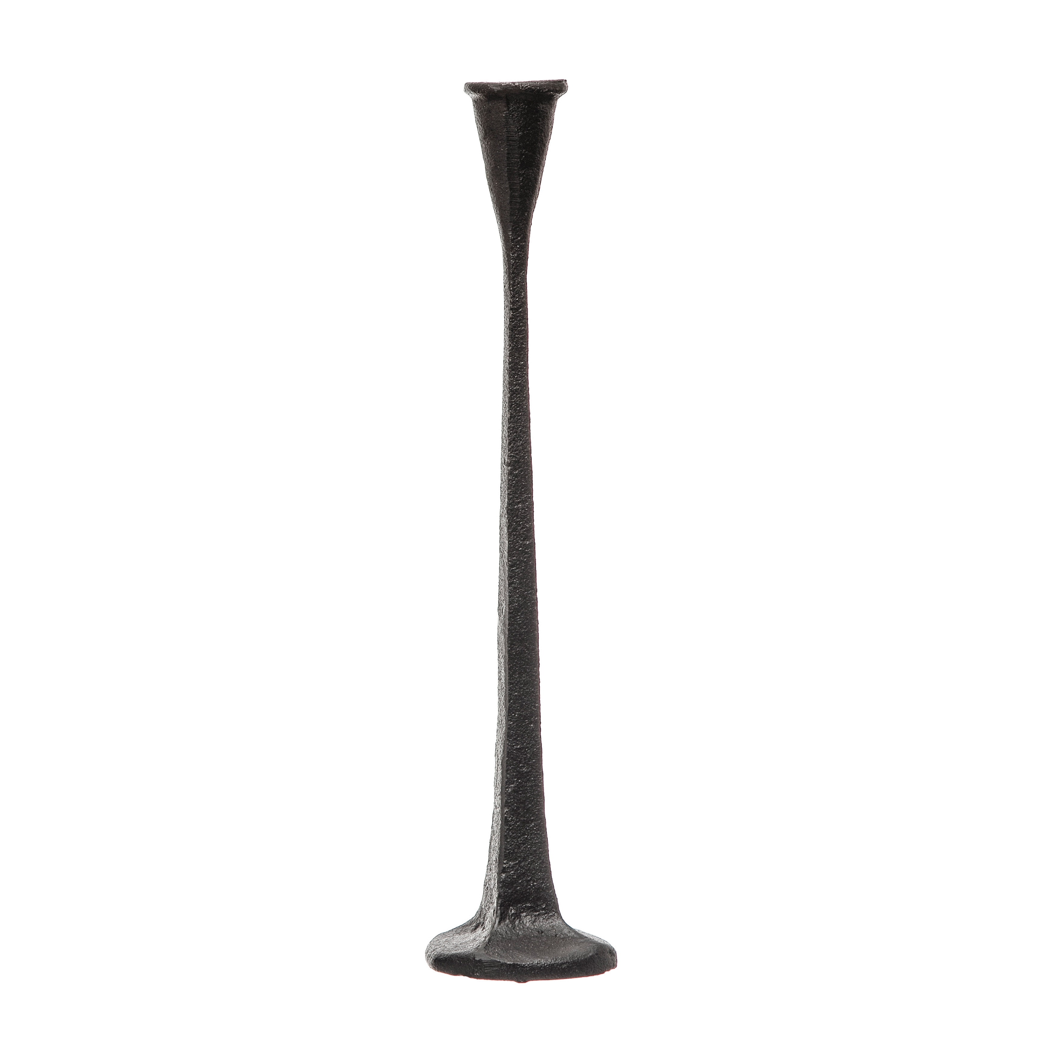 Tall Black Cast Iron Taper Holder Candlestick