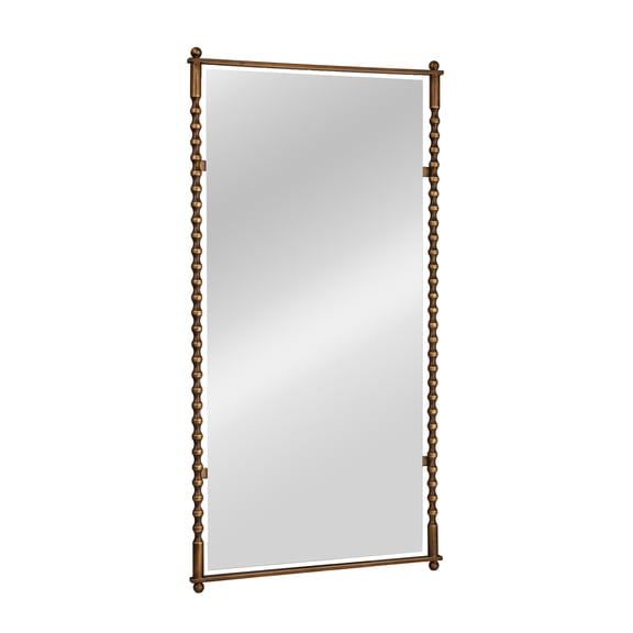Creative Co-Op Cast Metal Framed Tall Wall Mirror, Antique Brass Finish
