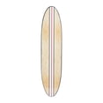 thumbnail image 1 of Creative Co-Op Coastal Decorative Surfboard Wall Décor for Living Room; Contemporary White Stripe Design Overlaid On Light Natural Wood, 1 of 8