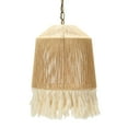 thumbnail image 1 of Creative Co-Op Coastal Pendant Lamp with Natural Paper Rope Shades, Fringe Detail and Iron Base, 1 of 11