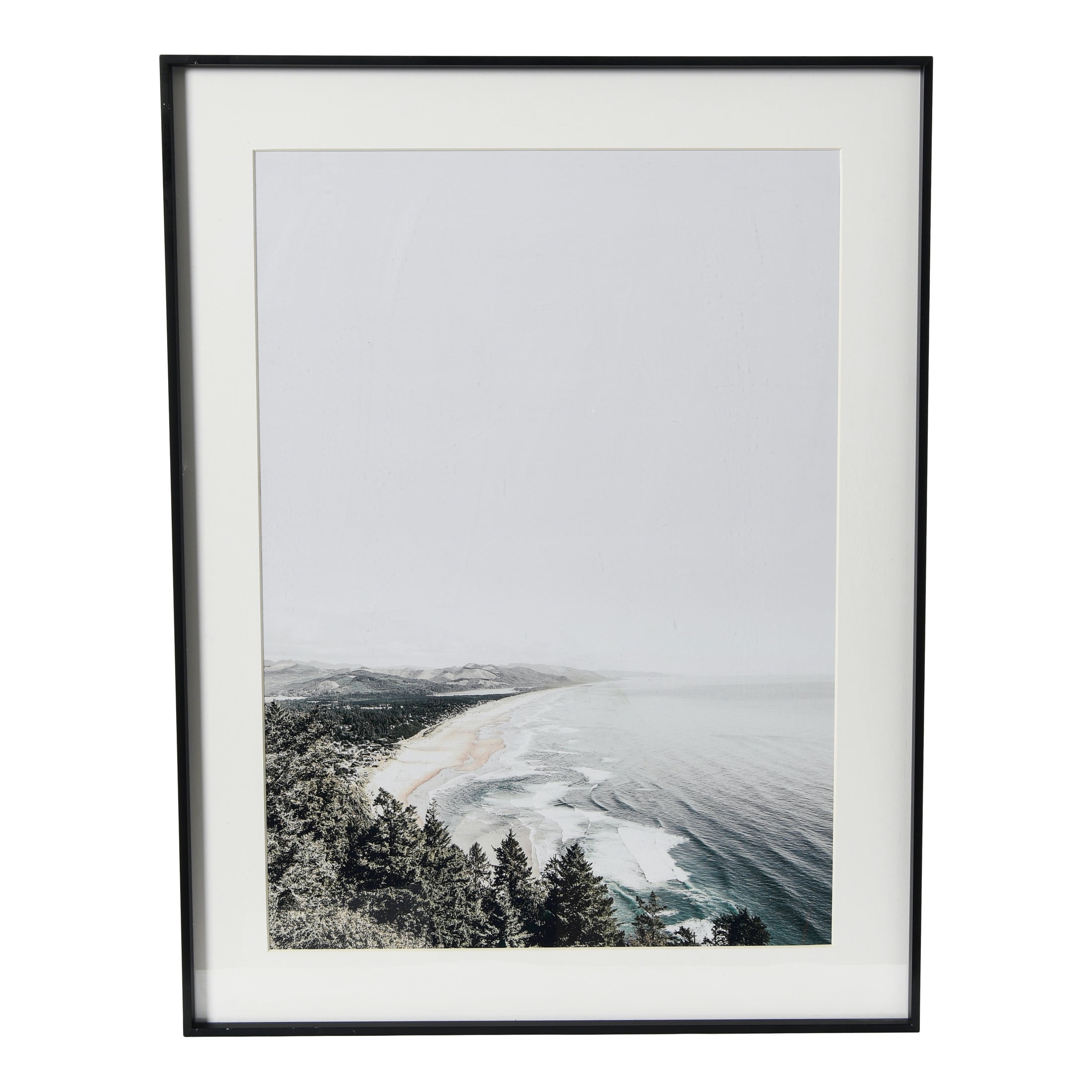 Coastal Landscape Photo Print with Black Metal Frame, 18" x 24"