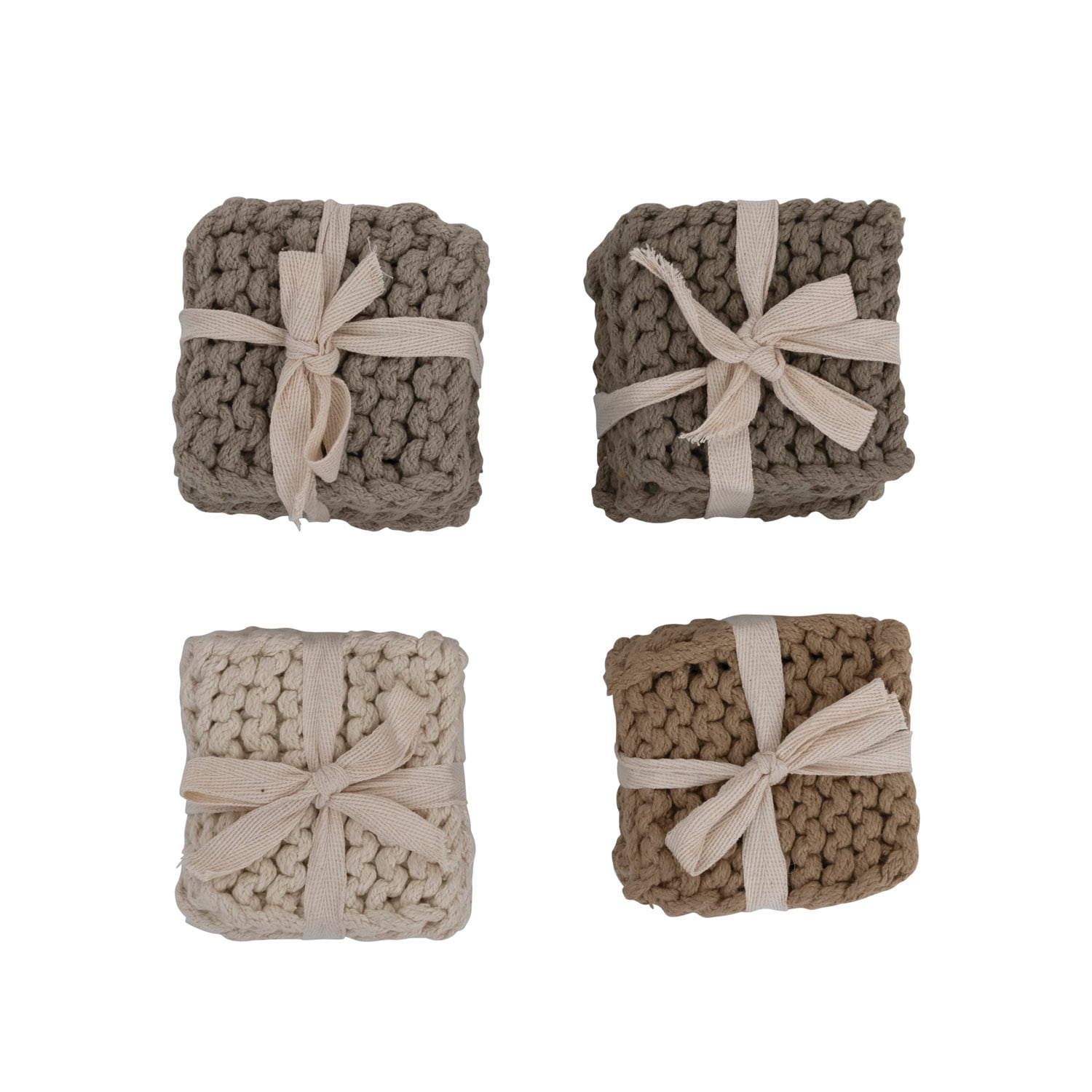 Cotton Crocheted Coasters - Thumbnail 2