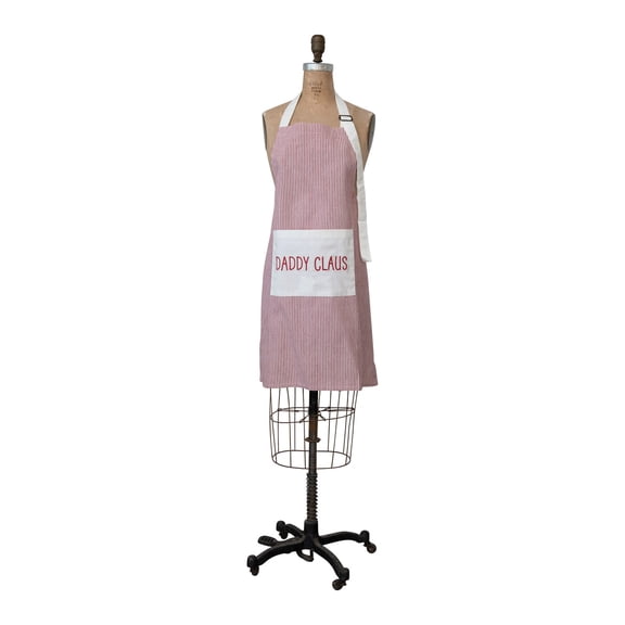 Creative Co-Op Cotton Embroidered Apron