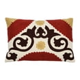 thumbnail image 1 of Creative Co-Op Cotton Embroidered Lumbar Pillow with Suzani Embroidery, 1 of 7