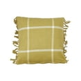 thumbnail image 1 of Creative Co-Op Cotton Flannel Plaid Pillow with Fringe, 1 of 10