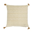 thumbnail image 1 of Creative Co-Op Cotton Pillow with Pattern and Tassels, 1 of 10
