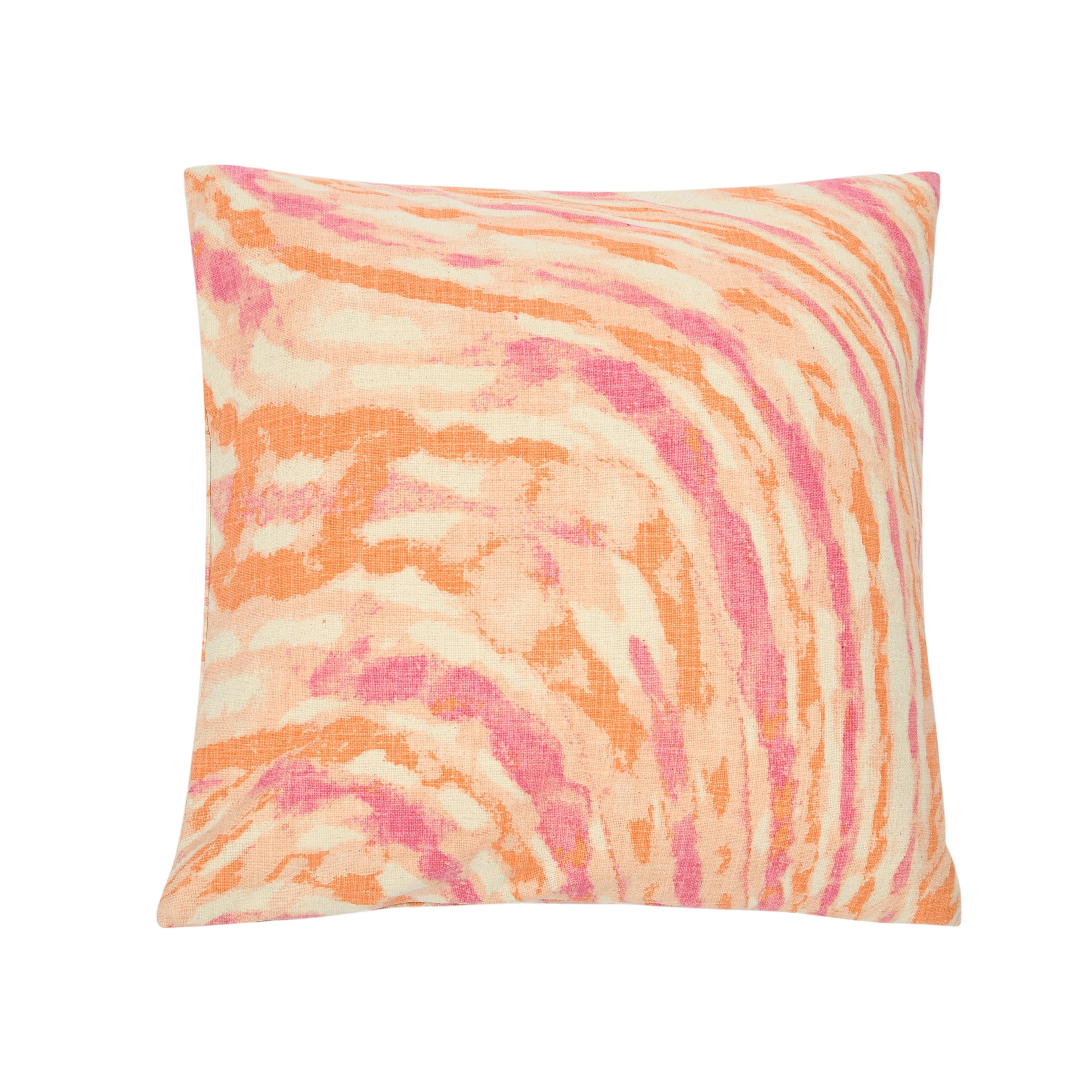 20" Multicolor Cotton Slub Marble Print Throw Pillow Set