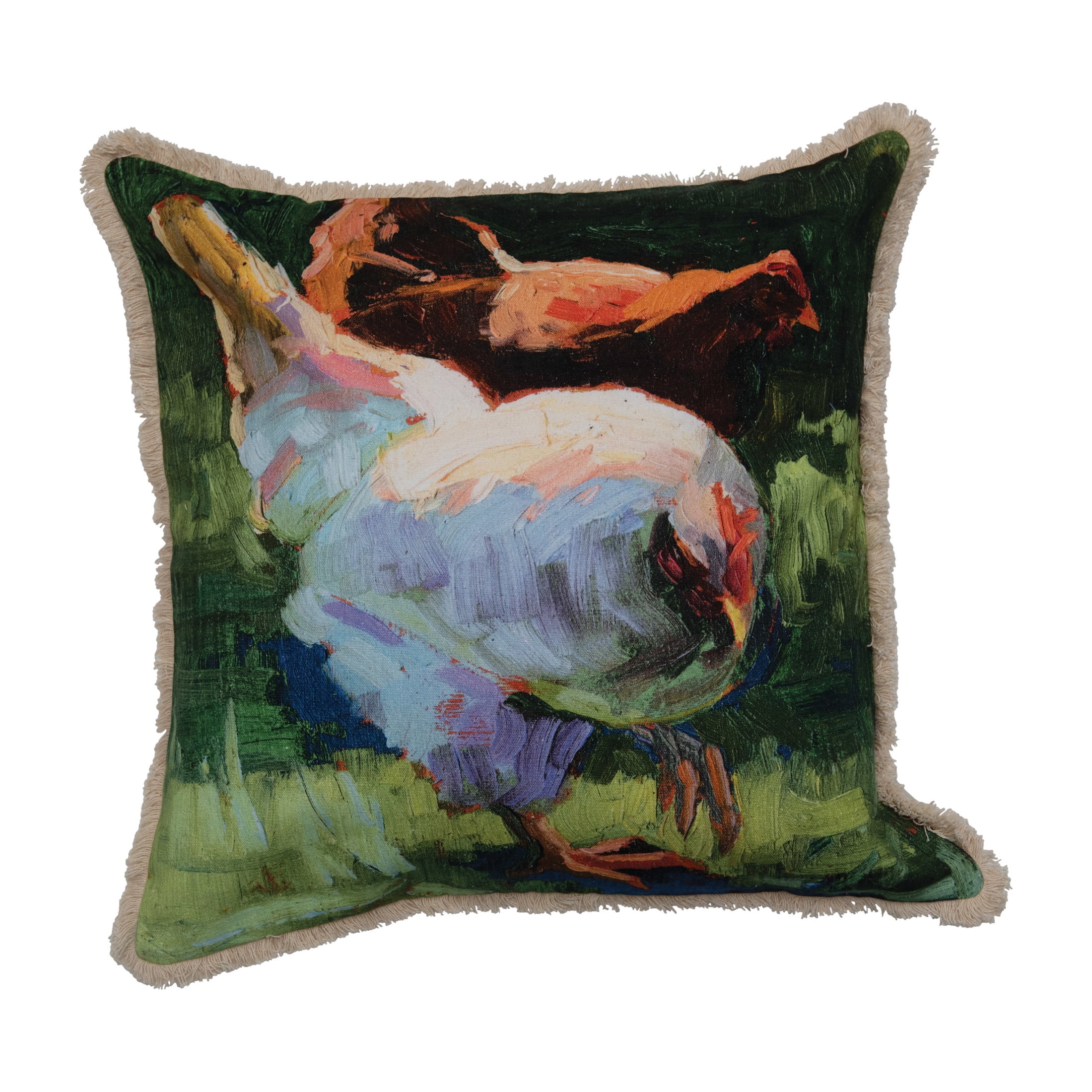 Creative Co-Op Kantha Dog Shaped Pillow
