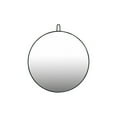 thumbnail image 1 of Creative Co-Op Creative Co-Op Round Metal Framed Wall Mirror with Hanger, Black Finish, 1 of 4