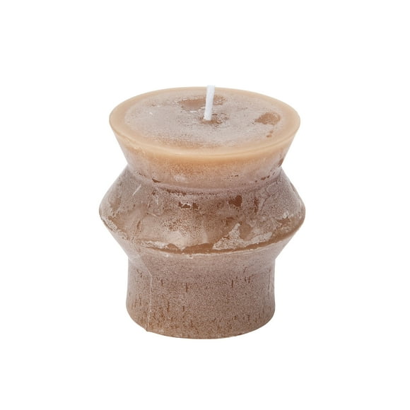 Creative Co-Op Creative Co-Op Unscented Totem Pillar Candle, Cappuccino